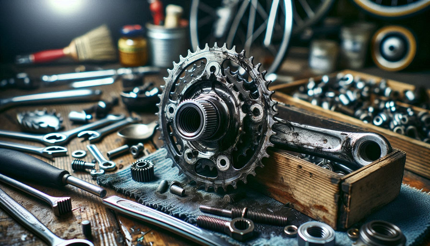 Kurbel eines Fahrrads de- und montieren