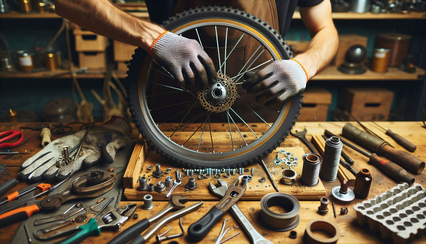 Vorderradnabe oder Hinterradnabe Lagerspiel einstellen